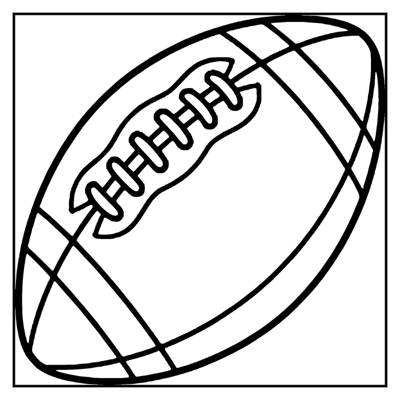 A football with visible stitching and a textured surface, a football coloring page
